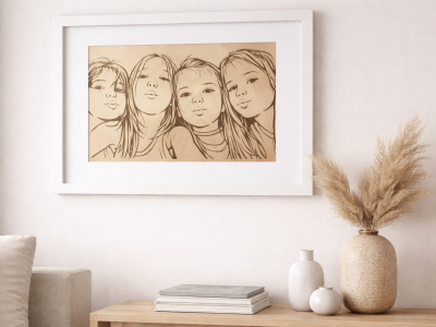 Foto graviert - Line Art